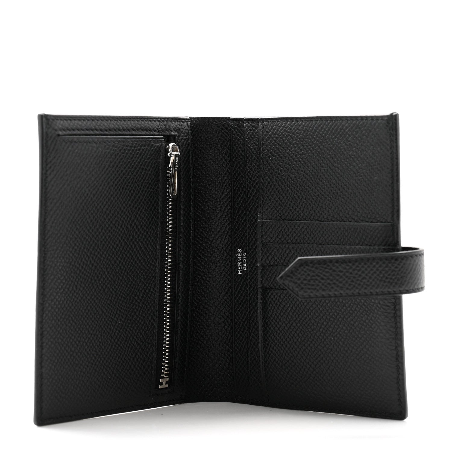 Hermes Epsom Bearn Compact Wallet Black 5 of 7