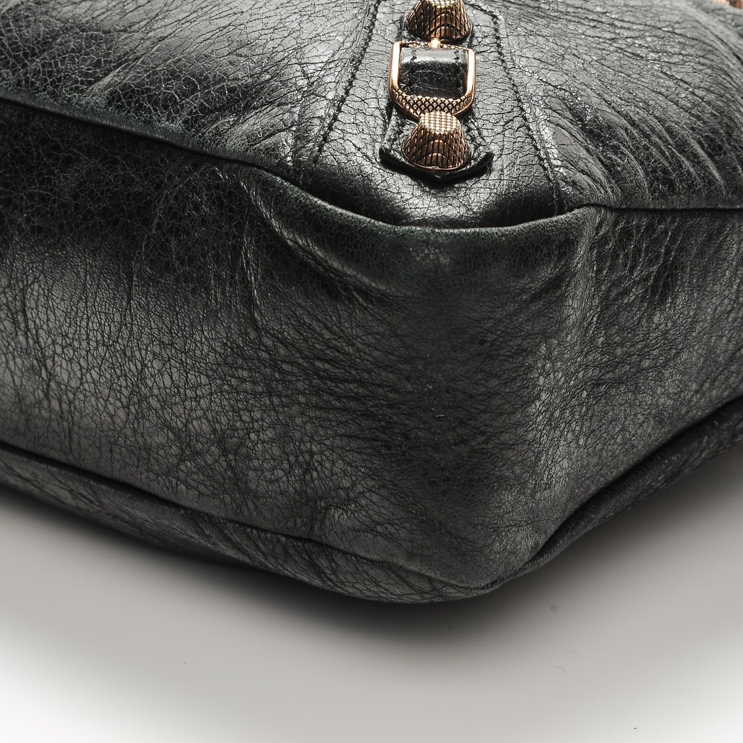 Agneau Giant 12 Rose Gold Hardware Town Black