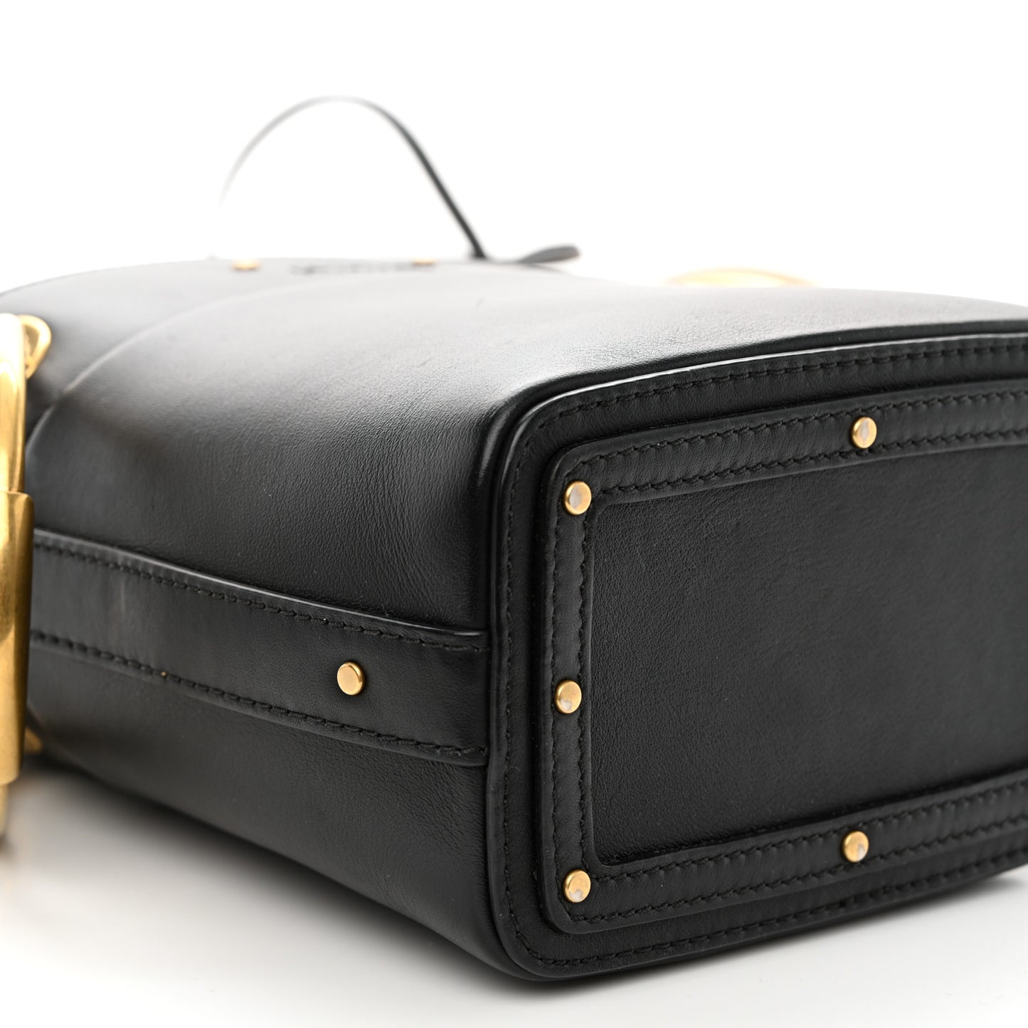 Smooth Calfskin Mini Roy Bucket Bag Black