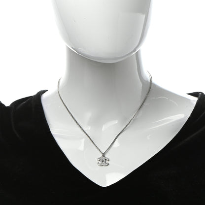 Chanel Crystal Timeless CC Necklace Silver 2 of 5