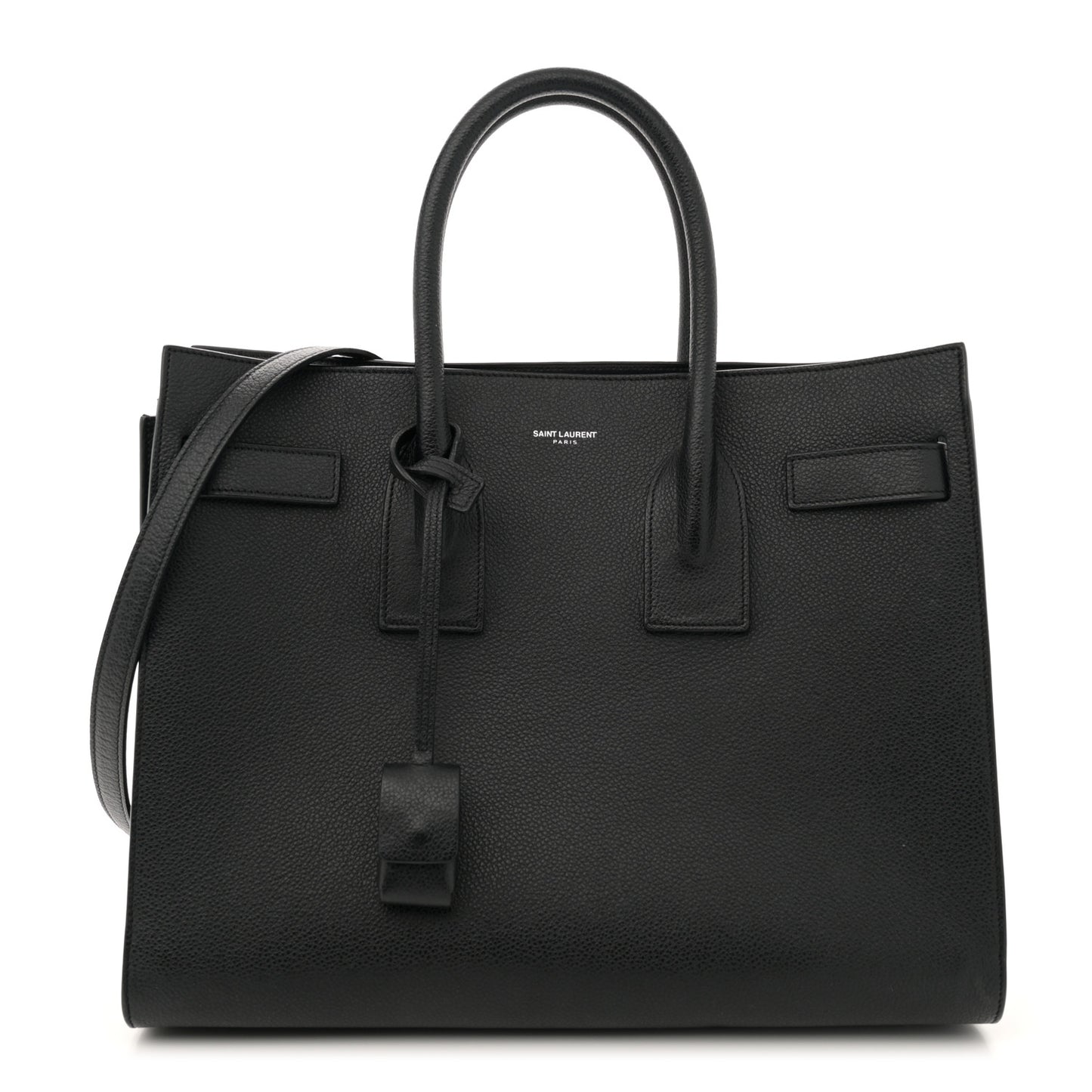 Grained Calfskin Small Sac De Jour Black