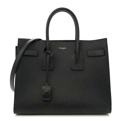 Saint Laurent Grained Calfskin Small Sac De Jour Black 1 of 15