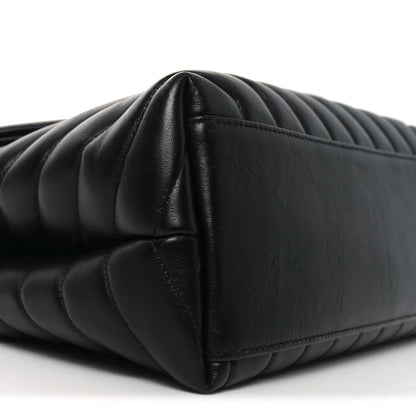 Saint Laurent Calfskin Y Quilted Monogram Medium Loulou Chain Satchel Black 9 of 10