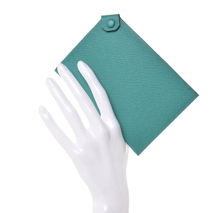 Hermes Epsom Tarmac PM Passport Holder Bleu Paon 2 of 7
