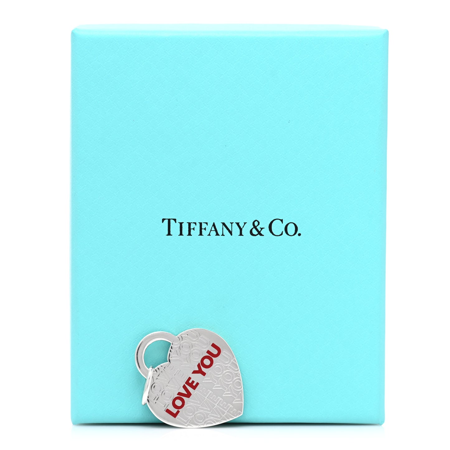 Sterling Silver Enamel LOVE YOU Heart Charm Red