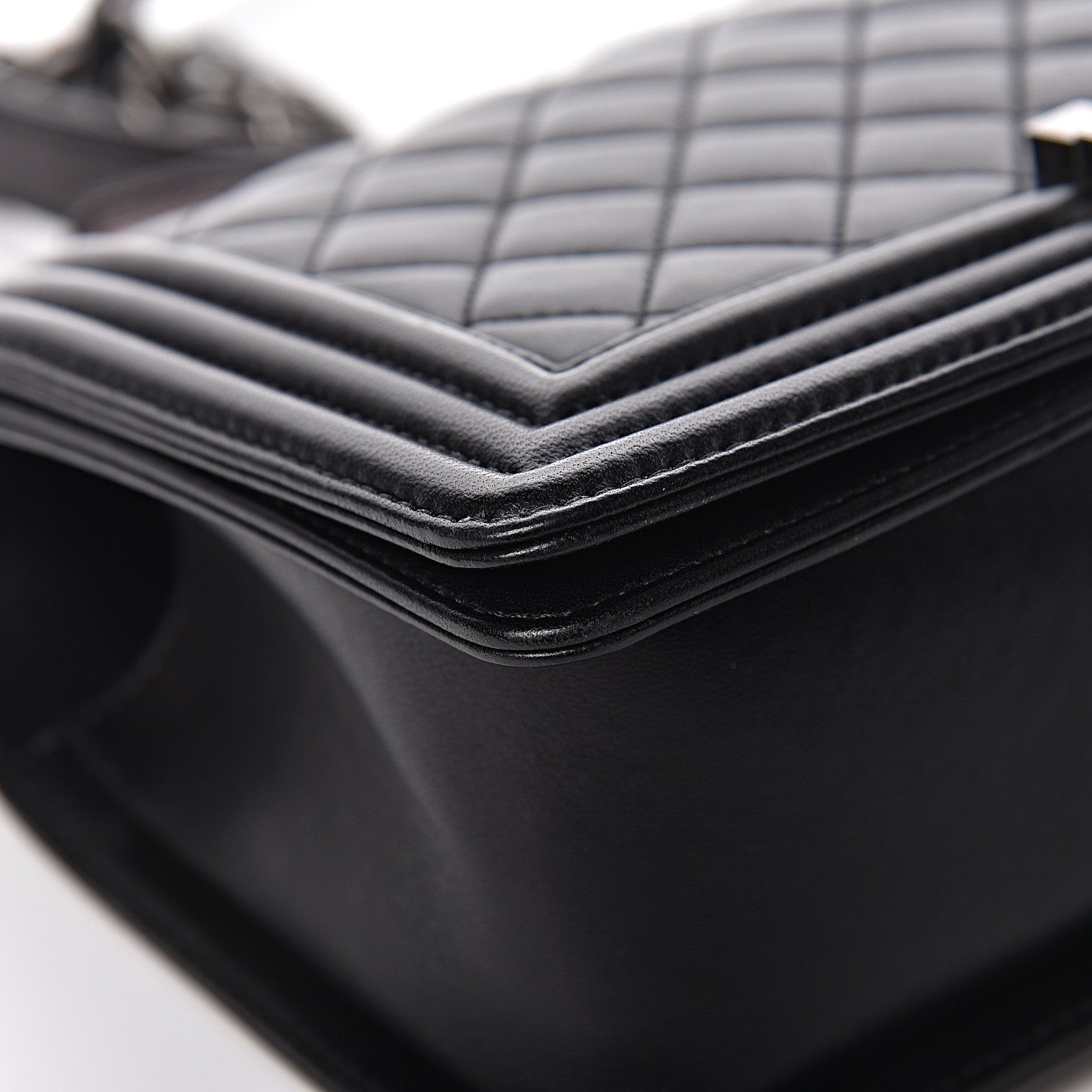 Chanel Lambskin Quilted Medium Boy Flap Black 11 of 16
