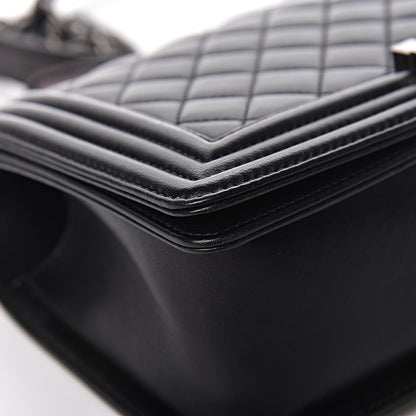 Chanel Lambskin Quilted Medium Boy Flap Black 11 of 16