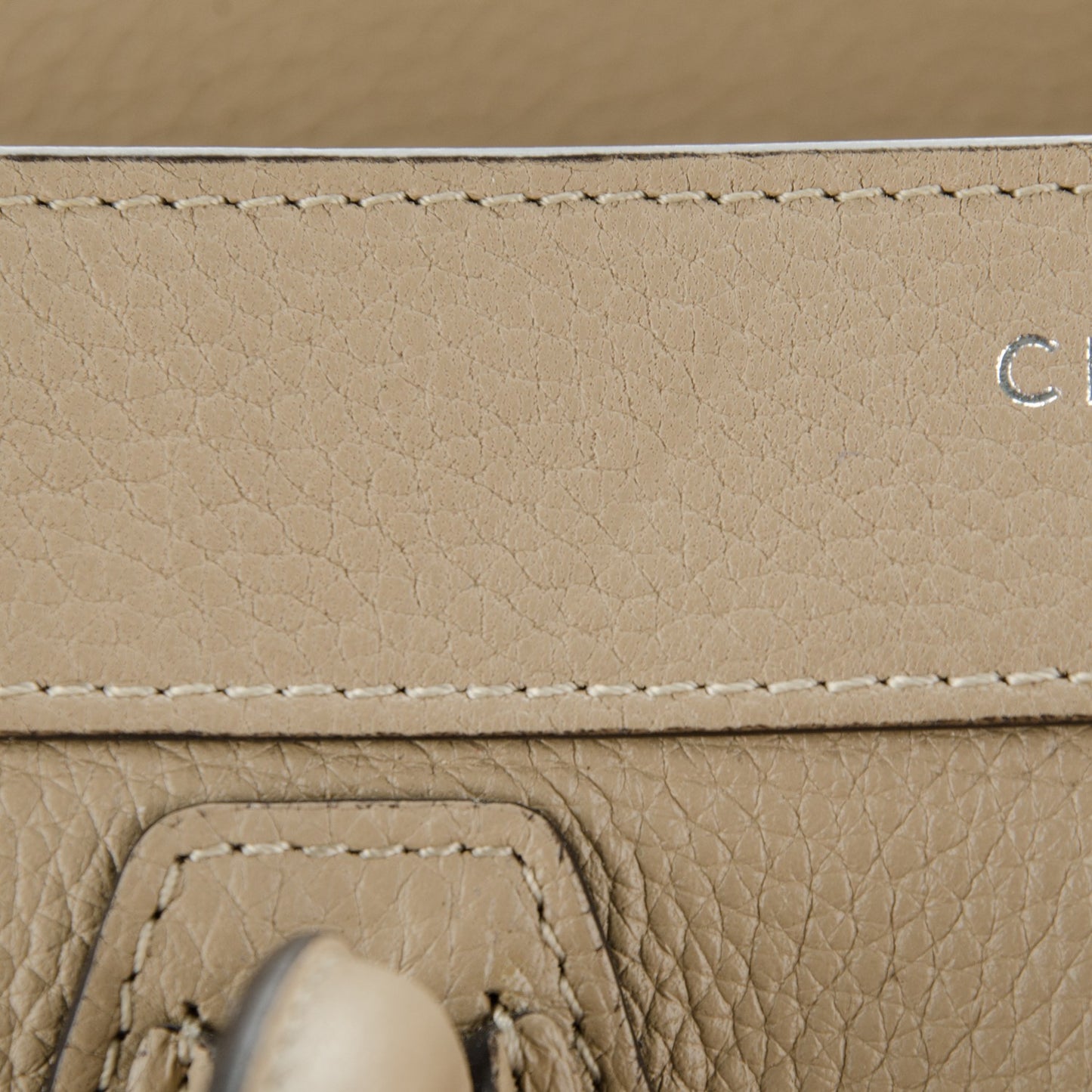 Drummed Calfskin Nano Luggage Dune