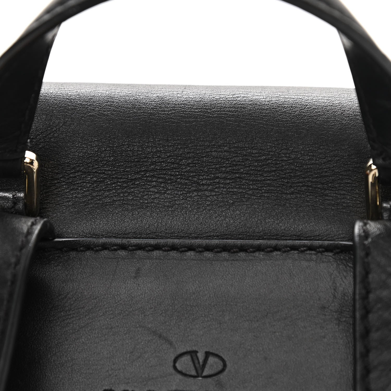 Valentino Garavani Vitello Rockstud Demilune Backpack Black 14 of 17
