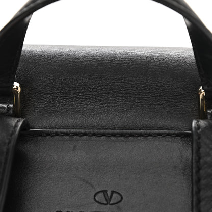 Valentino Garavani Vitello Rockstud Demilune Backpack Black 14 of 17