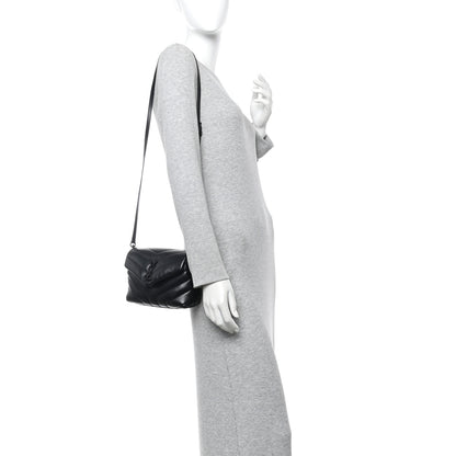 Saint Laurent Calfskin Y Quilted Monogram Monochrome Toy Loulou Crossbody Bag Black 2 of 10