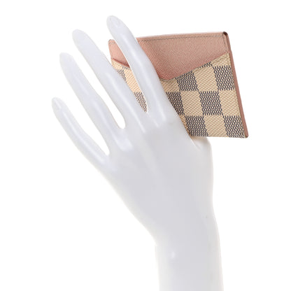 Louis Vuitton Damier Azur Daily Card Holder Rose Ballerine 2 of 8