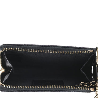 Chanel Iridescent Caviar Quilted Zipped Key Holder Case Black 4 of 4