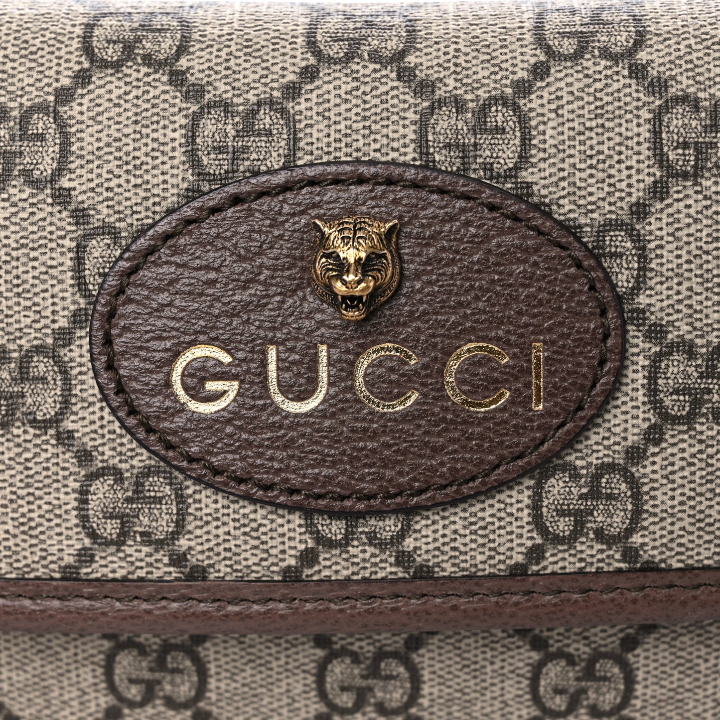 GG Supreme Monogram Neo Vintage Web Belt Bag Brown