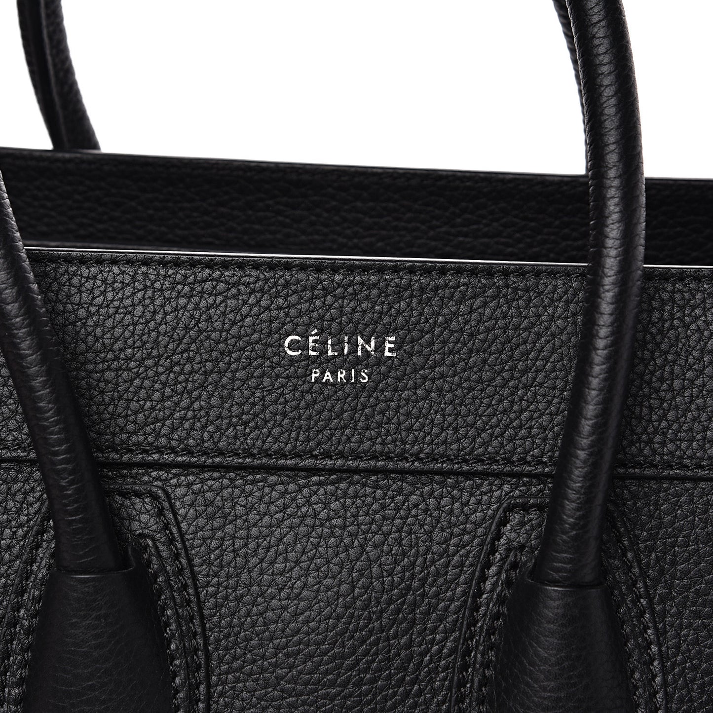 Drummed Calfskin Micro Luggage Black