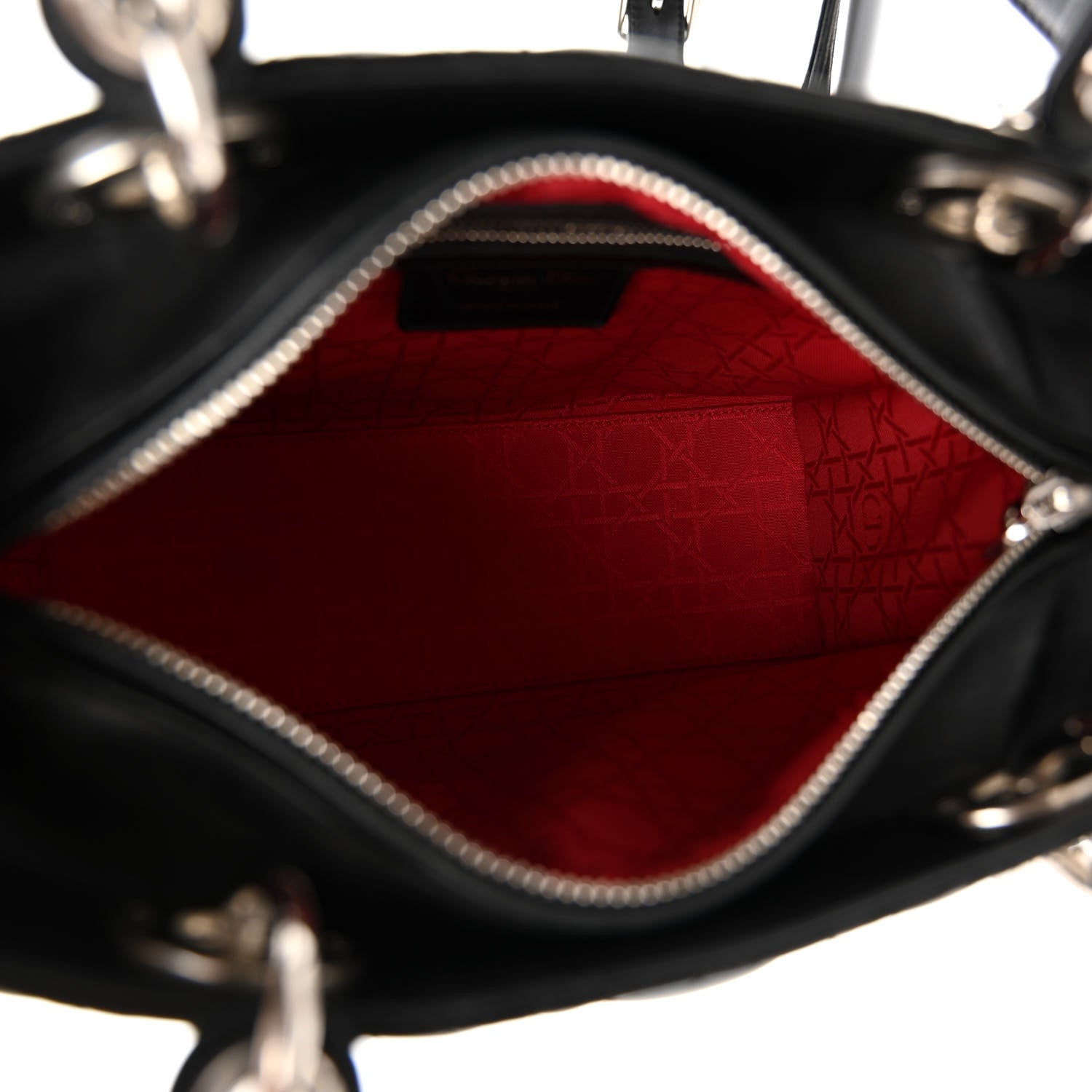 Christian Dior Lambskin Cannage Medium Lady Dior Black 5 of 9