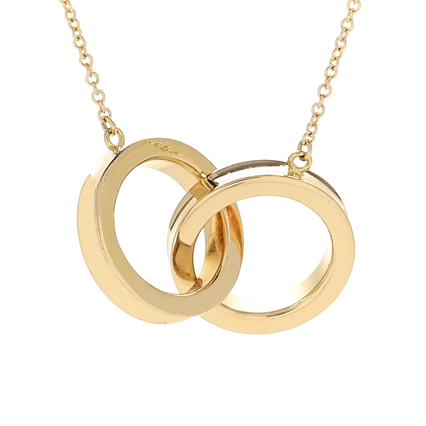 18K Yellow Gold 1837 Interlocking Circles Pendant Necklace