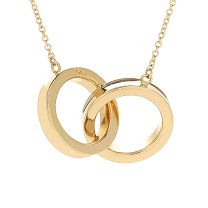 Tiffany 18K Yellow Gold 1837 Interlocking Circles Pendant Necklace 4 of 6