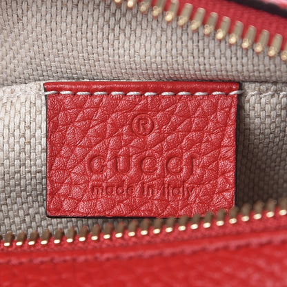 Gucci Pebbled Calfskin Small Soho Disco Bag Tabasco Red 6 of 9