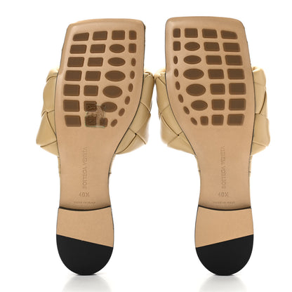 Bottega Veneta Nappa Maxi Intrecciato Lido Flat Sandals 40.5 Cane Sugar 5 of 7