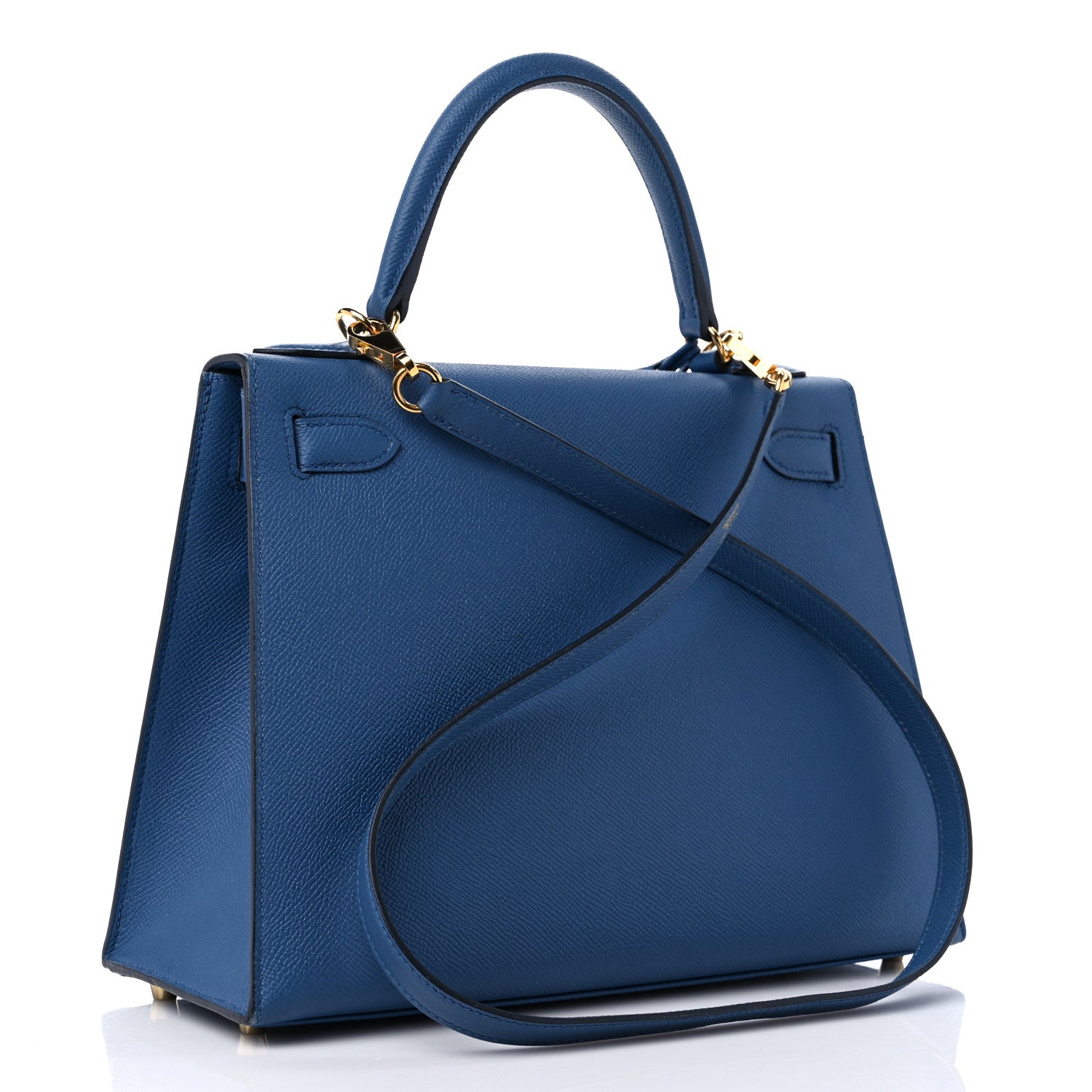 Hermes Epsom Kelly Sellier 28 Bleu Agate 3 of 9