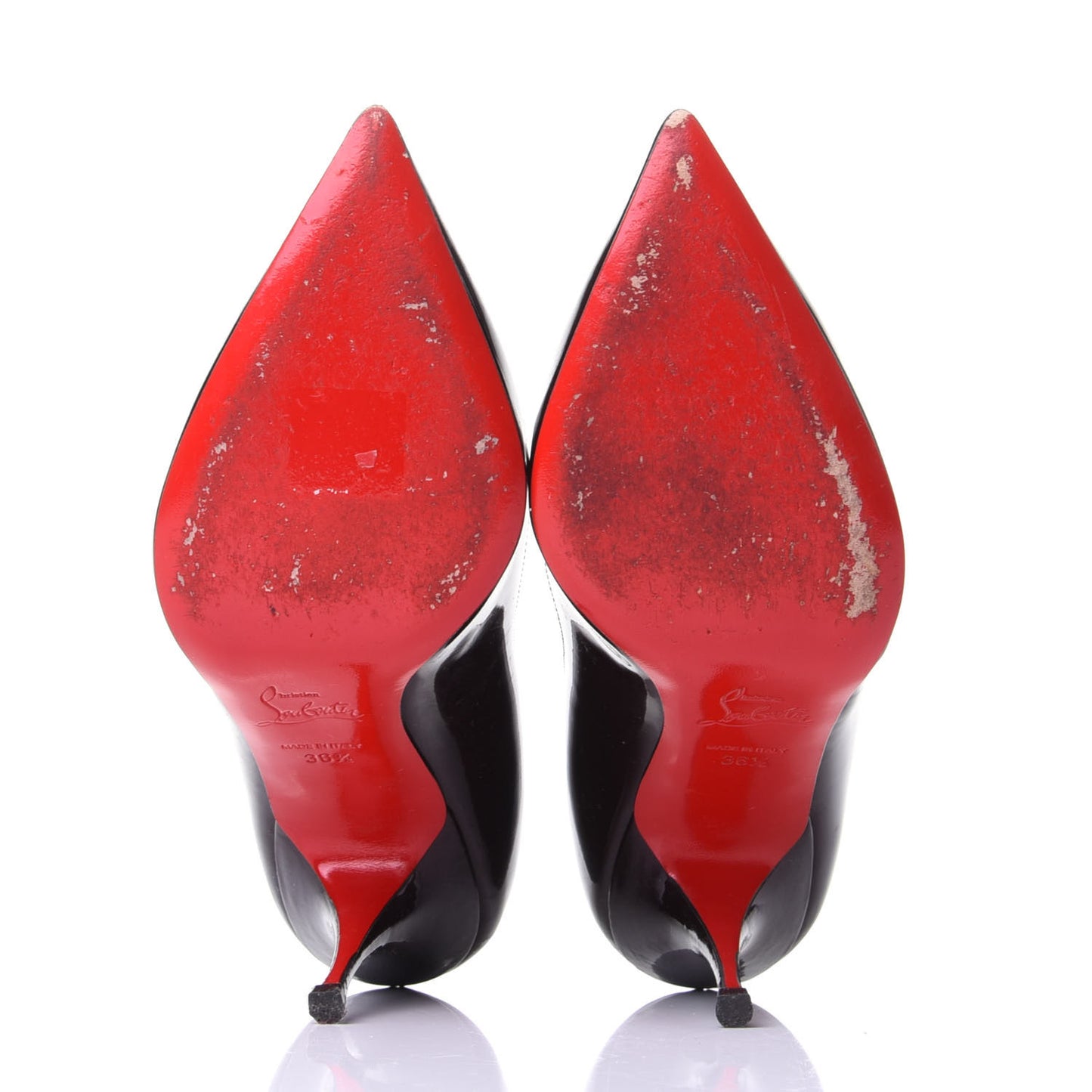 Metal Patent Piou Piou 85 Pumps 36.5 Rouge Noir