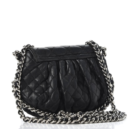 Chanel Washed Lambskin Quilted Mini Chain Around Flap Black 2 of 10