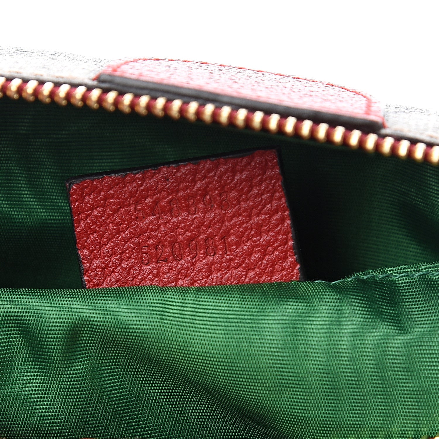 Gucci Soft GG Supreme Monogram Calfskin Medium Ophidia Cosmetic Case Beige Ebony Hibiscus Red 6 of 6