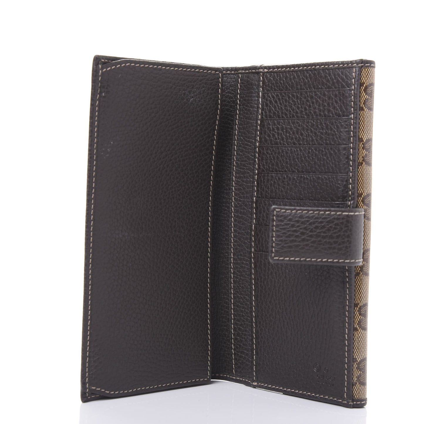 Crystal Monogram Continental Wallet Brown