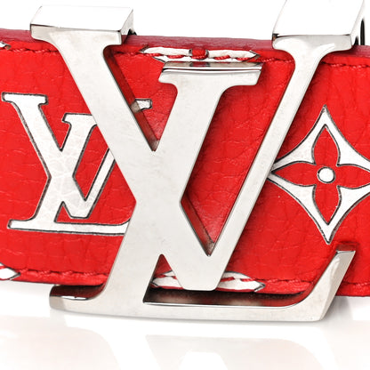 Louis Vuitton X SUPREME Monogram 40mm LV Initiales Belt 44 110 Red Red 7 of 9
