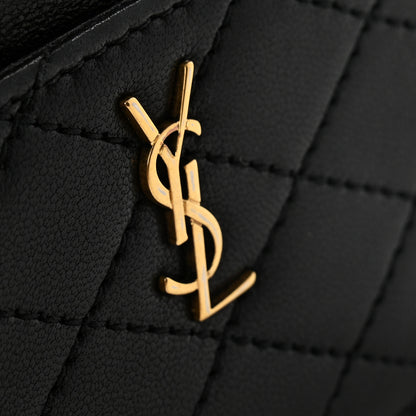 Saint Laurent Lambskin Quilted Gaby Credit Card Case Black 10 of 11