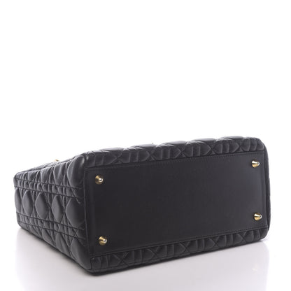 Christian Dior Lambskin Cannage Medium Lady Dior Black 4 of 10