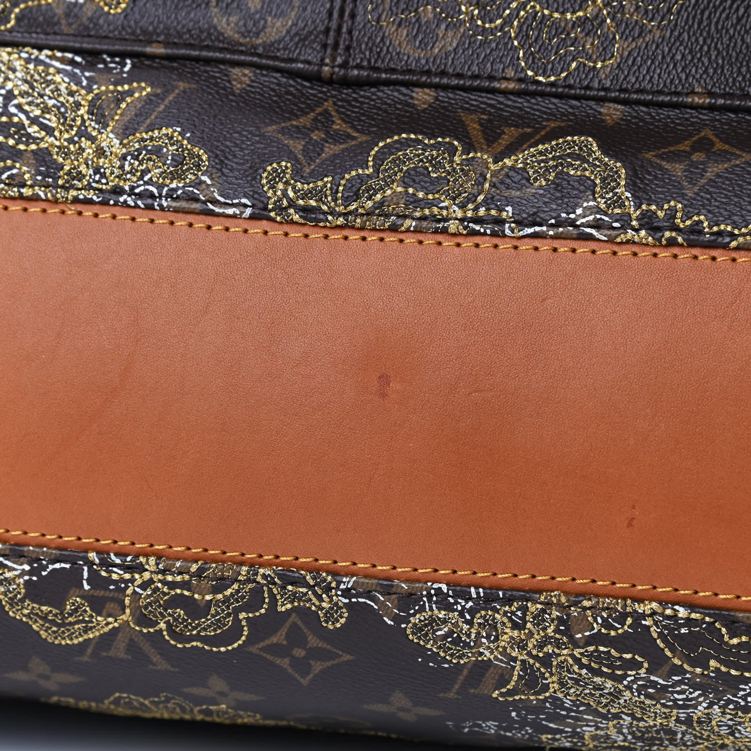 Louis Vuitton Monogram Dentelle Fersen Gold 8 of 8