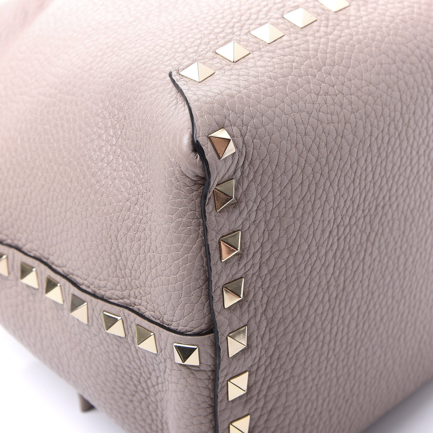 Valentino Garavani Grained Calfskin Rockstud Mini Bucket Bag Poudre 8 of 9