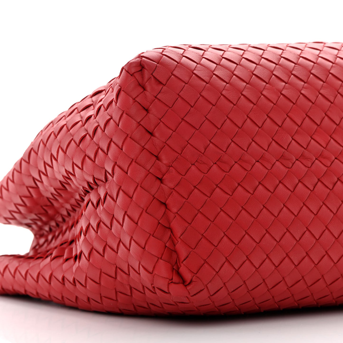 Nappa Intrecciato Medium Classic Chain Strap Tote Red