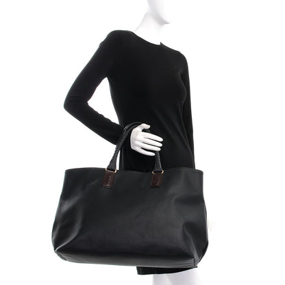 Bottega Veneta Rubberized Canvas Large Marco Polo Tote Black 2 of 12