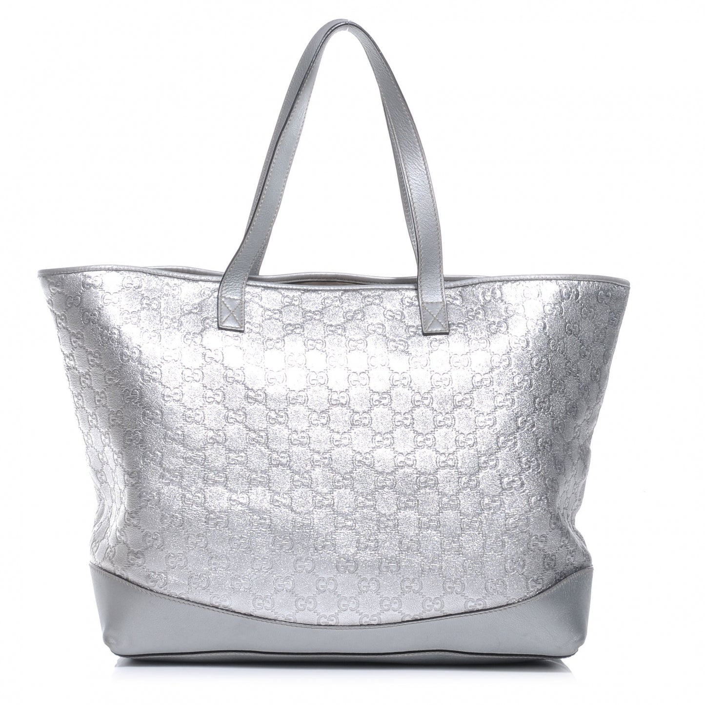 Guccissima Large Tote Silver