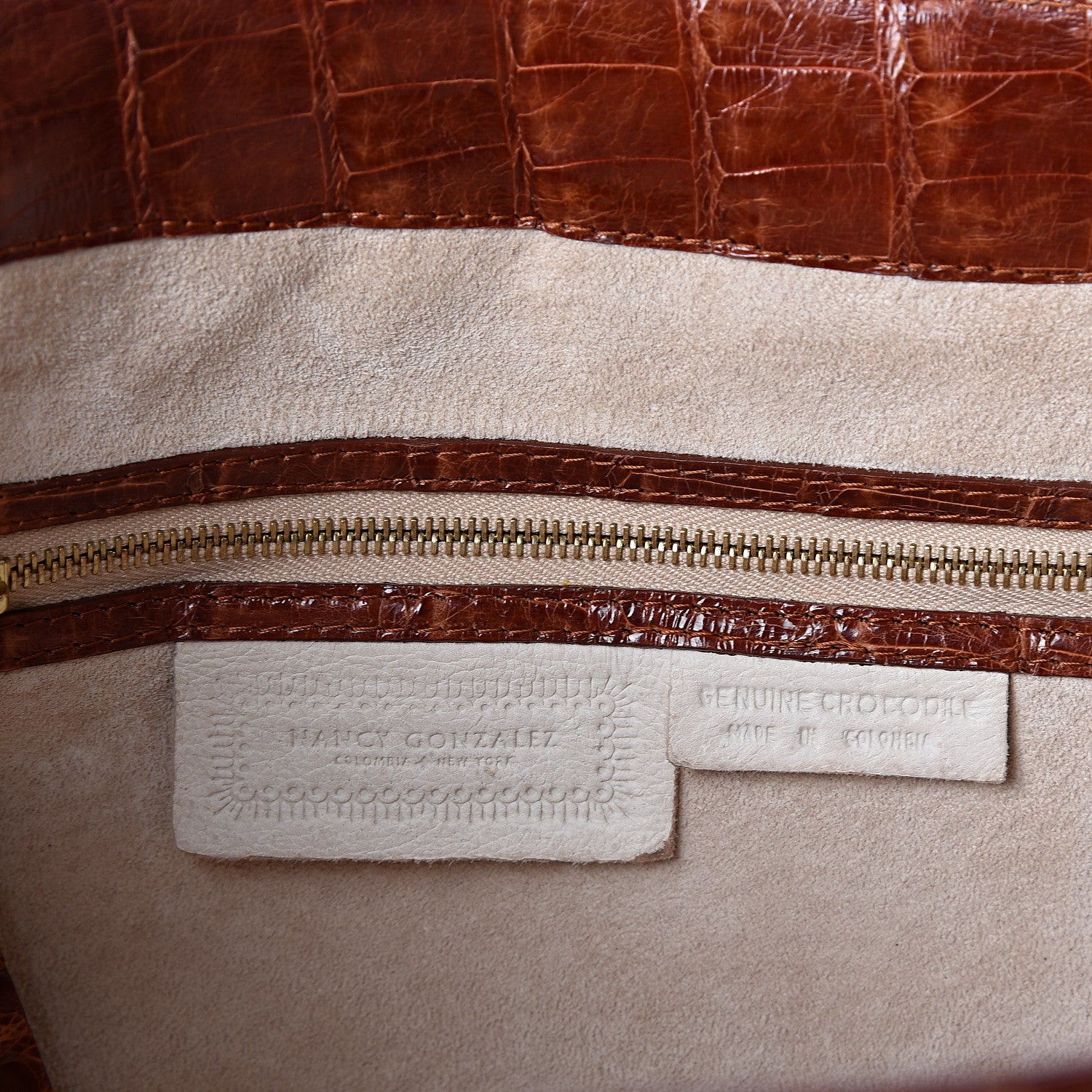 Nancy Gonzalez Crocodile Top Handle Tote Brown 5 of 9