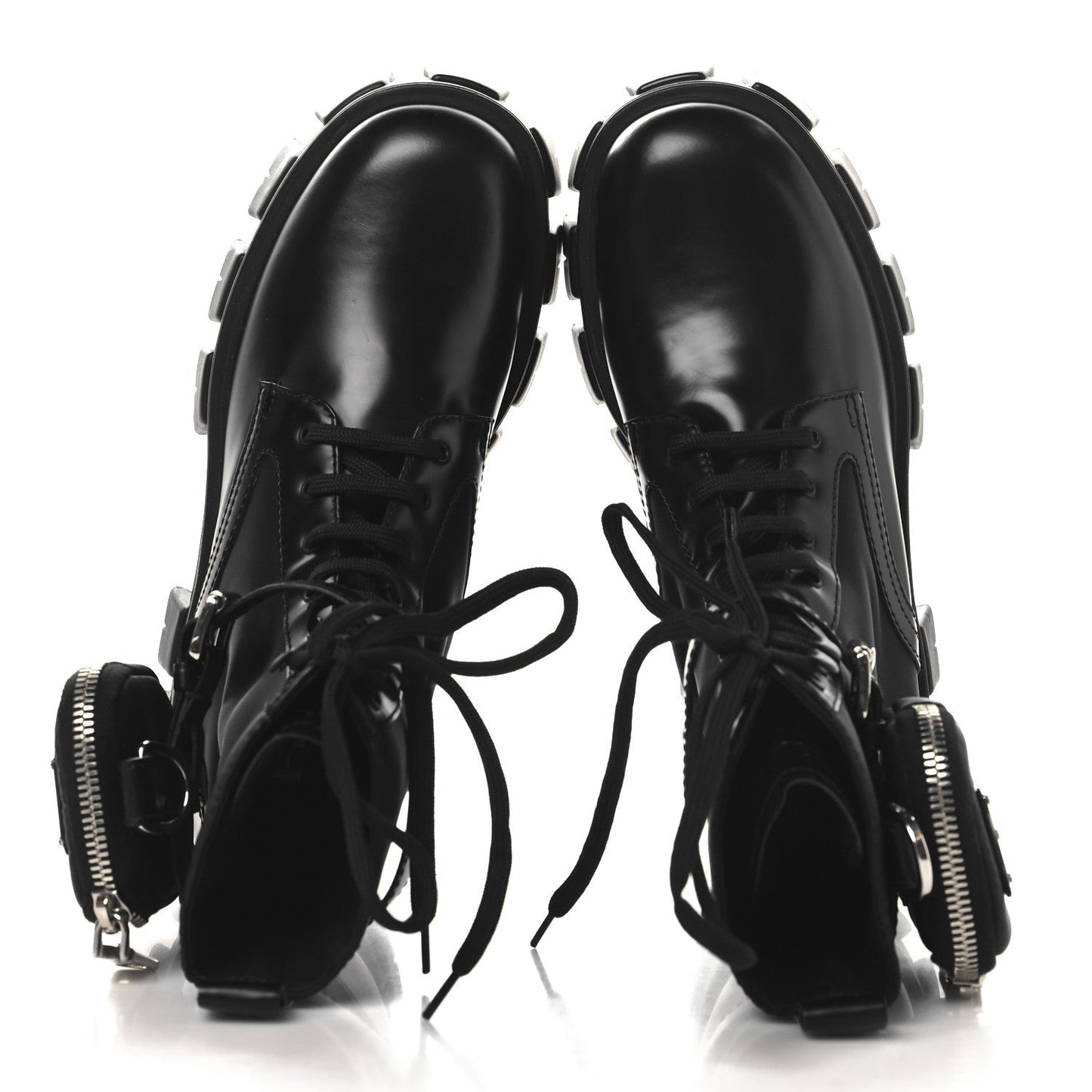 Spazzolato Rois Re-Nylon Metal Triangle Logo Monolith Pouch Pocket 55mm Boots 39.5 Black