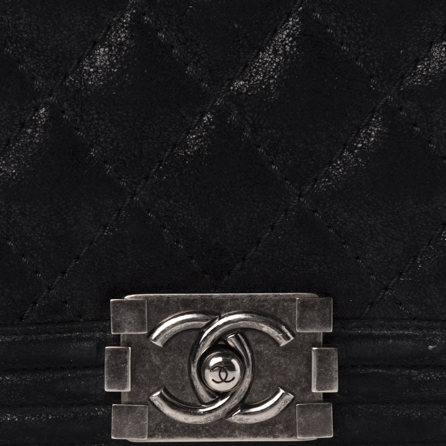 Chanel Iridescent Calfskin Quilted New Medium Gentle Boy Flap Black 10 of 11