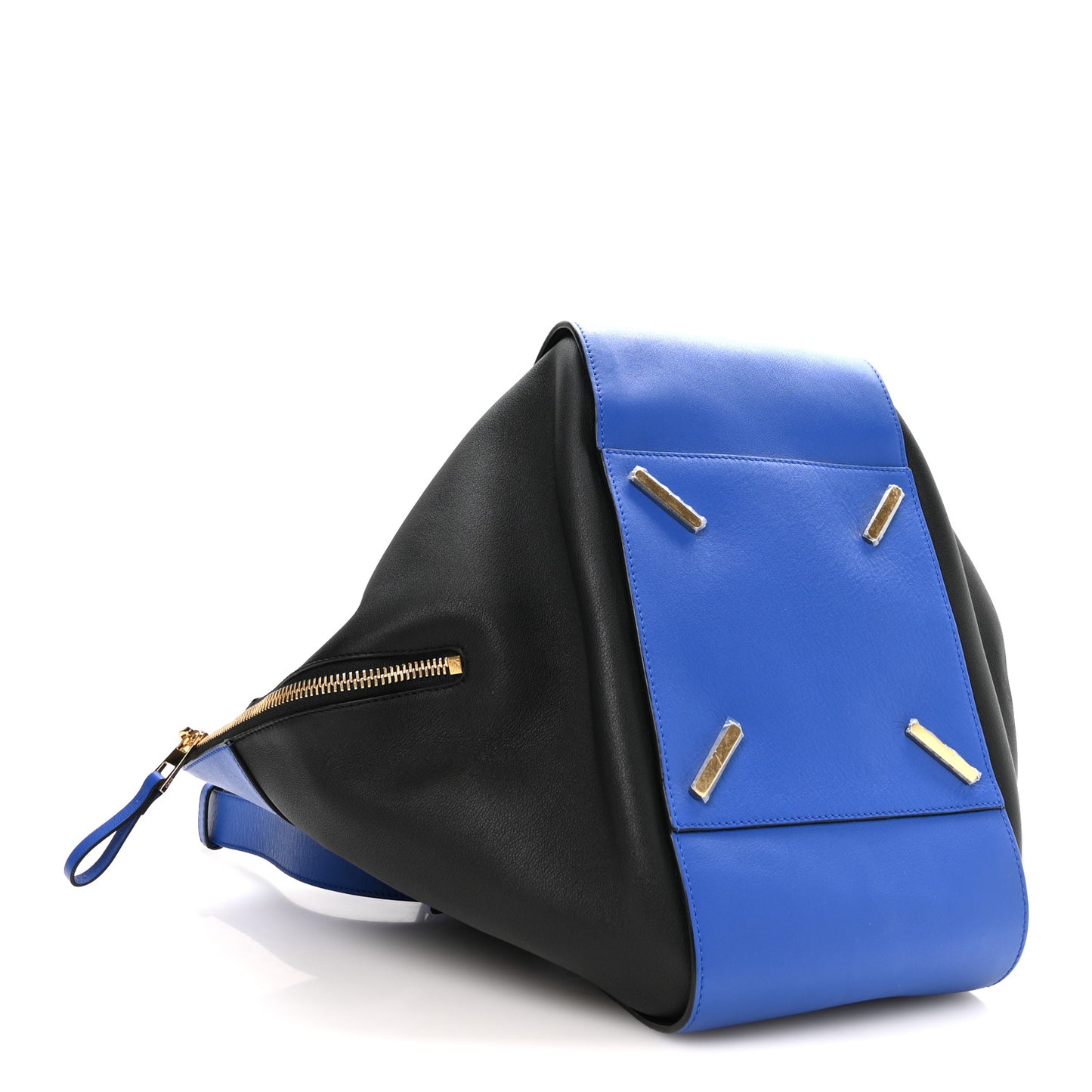 Calfskin Medium Hammock Shoulder Bag Electric Blue Black