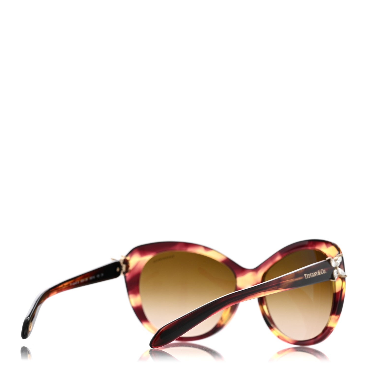 Tiffany Acetate Crystal TF4048-B Sunglasses Tortoise 4 of 9