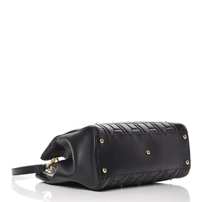 Gucci Calfskin Matelasse Studded Medium GG Marmont Tote Black 4 of 18