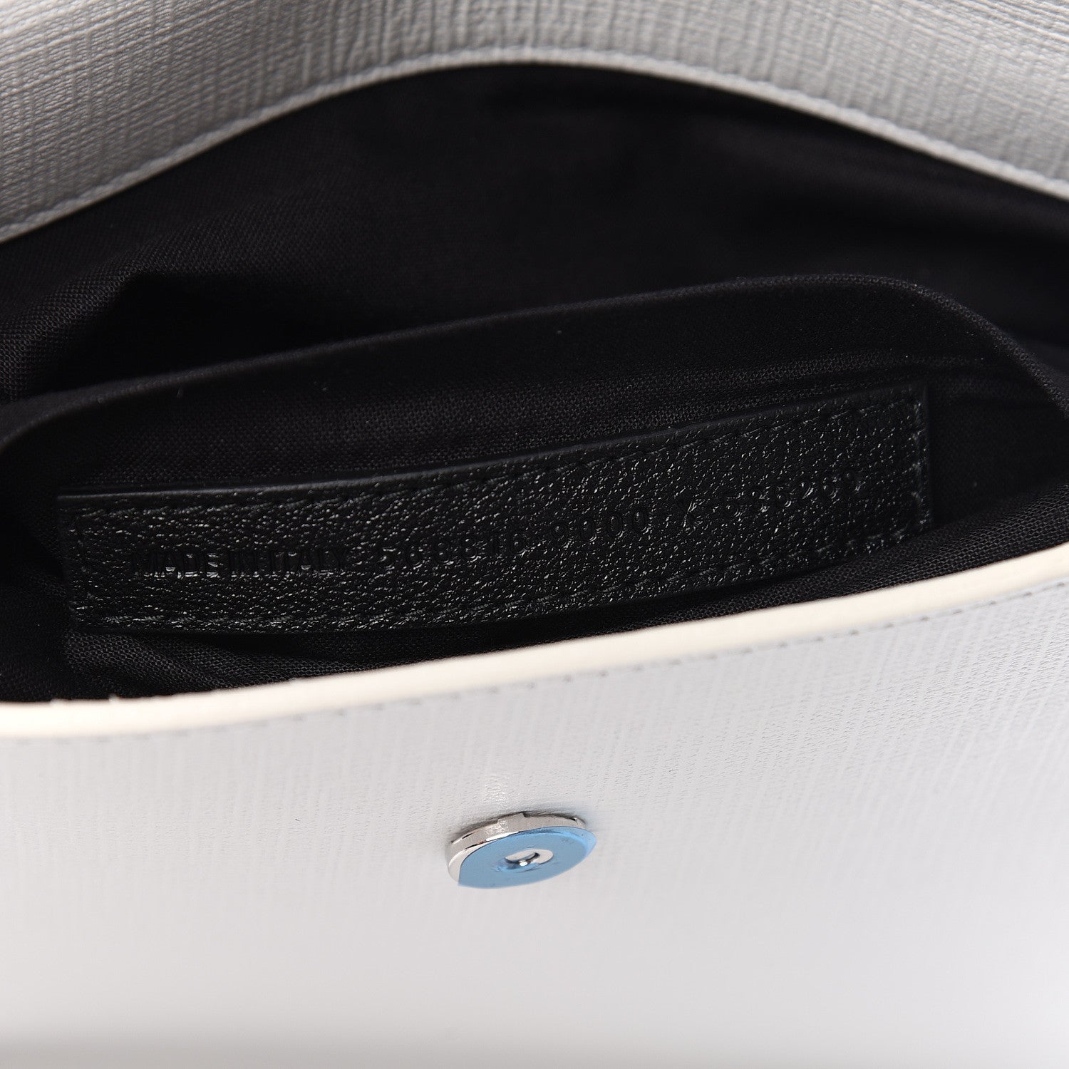 Balenciaga Squared Calfskin Logo Shopping Envelope Clutch White 7 of 8