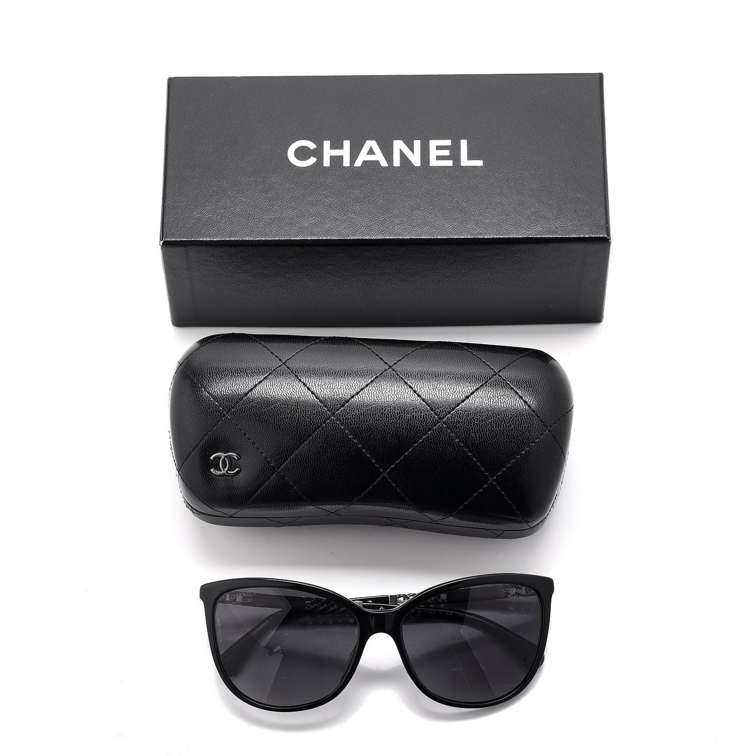 Chanel Chain Polarized Sunglasses 5352-A Black 8 of 8