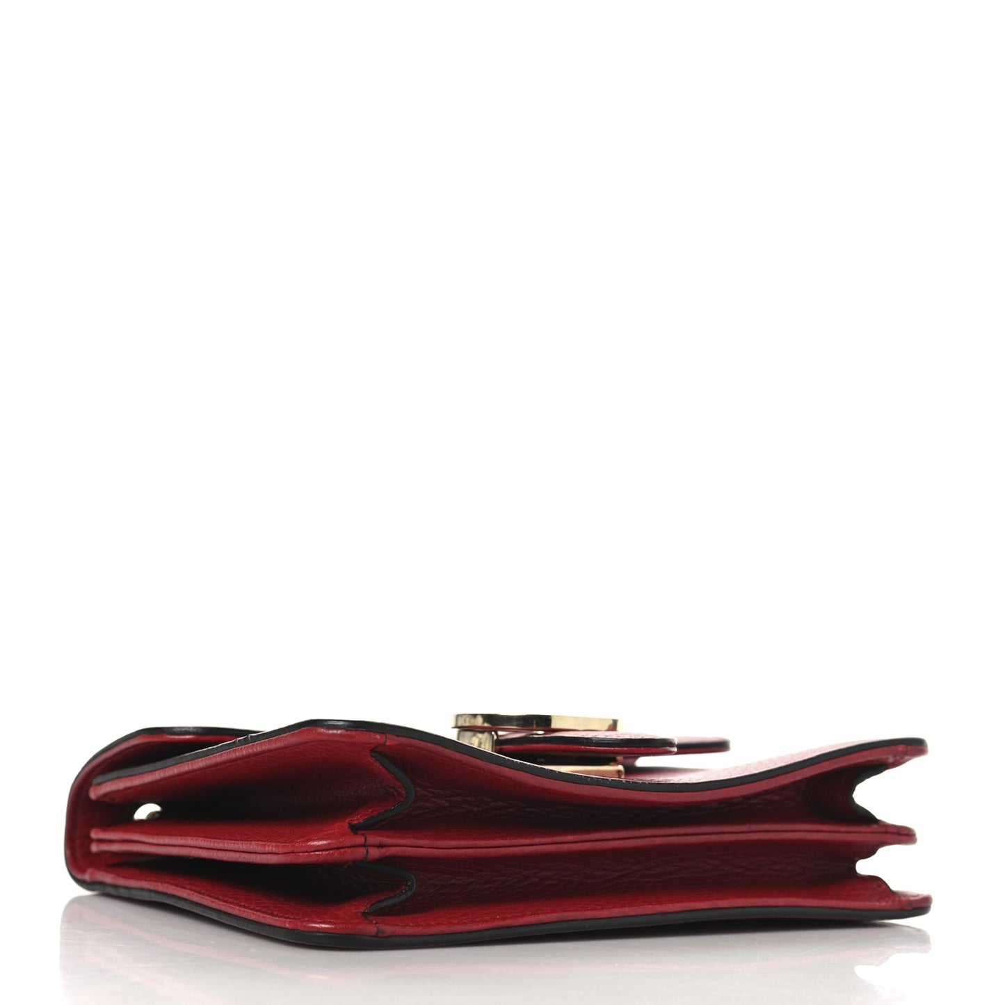 Dollar Calfskin Small Interlocking G Shoulder Bag Red