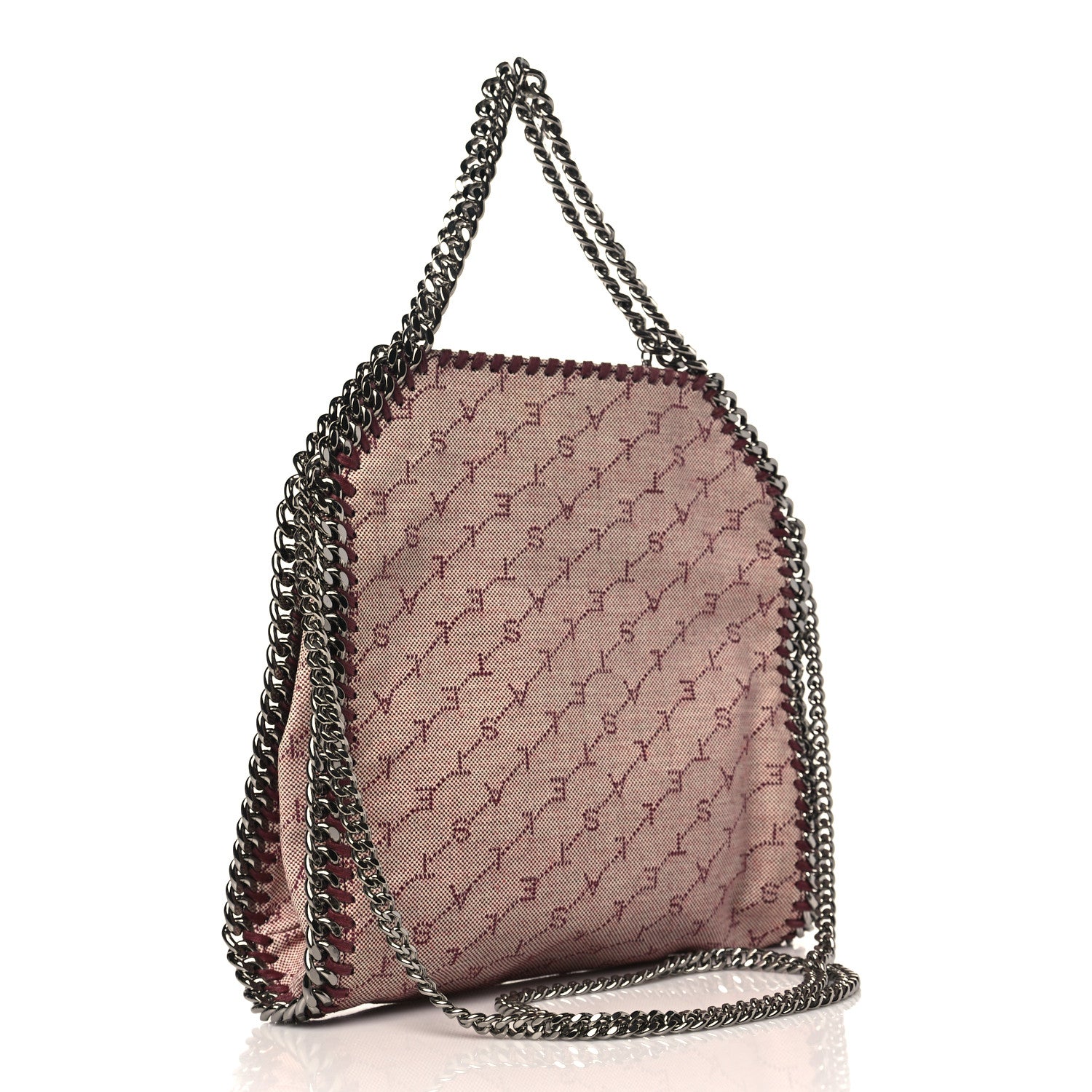 Stella McCartney Canvas Logo Mini Falabella Tote Red 3 of 9