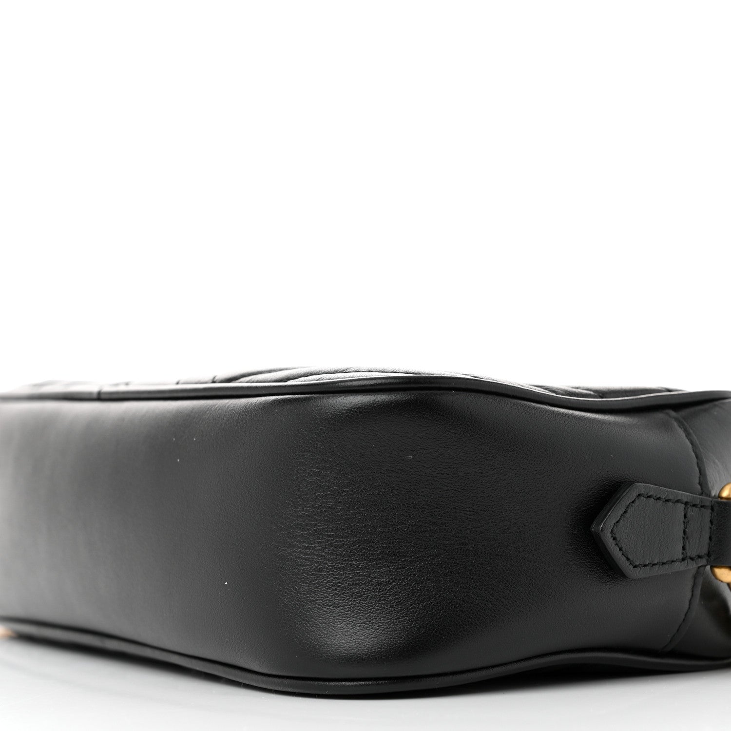 Gucci Calfskin Matelasse Small GG Marmont Chain Shoulder Bag Black 10 of 11
