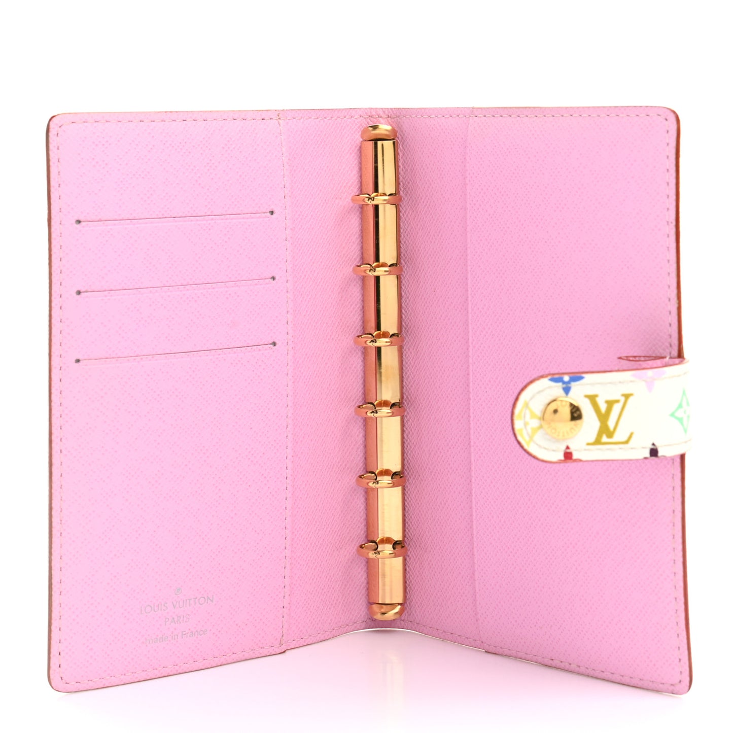 Monogram Multicolor Small Ring Agenda Cover White Litchi