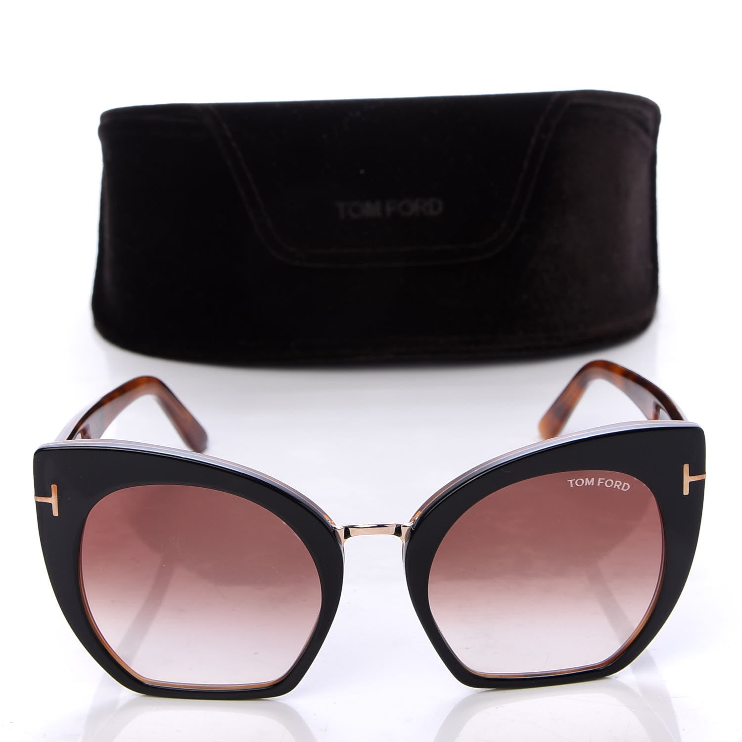 Tom Ford Samantha Cat Eye Sunglasses TF553 Havana 8 of 8
